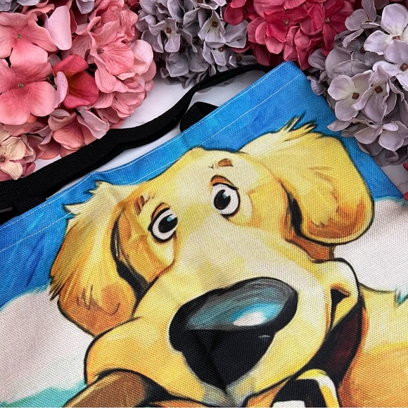Eco-Friendly Goofy Golden Retriever Dog Folding Tote Bag - Picture 9 of 15